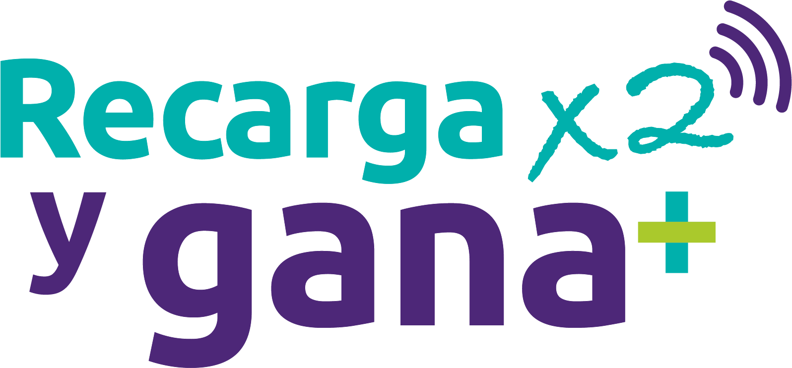 Logo Recarga x2 y gana+